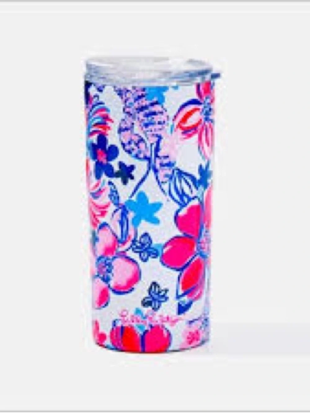 Lilly Pulitzer Set of two Party like a Lobstar slim insulated drink ware cups